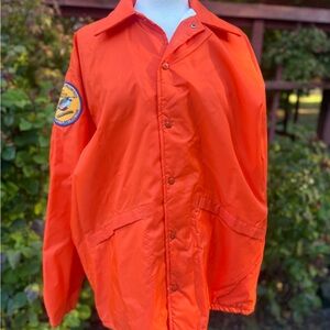 Vintage Dunbrooke Bright Orange Windbreaker Jacket